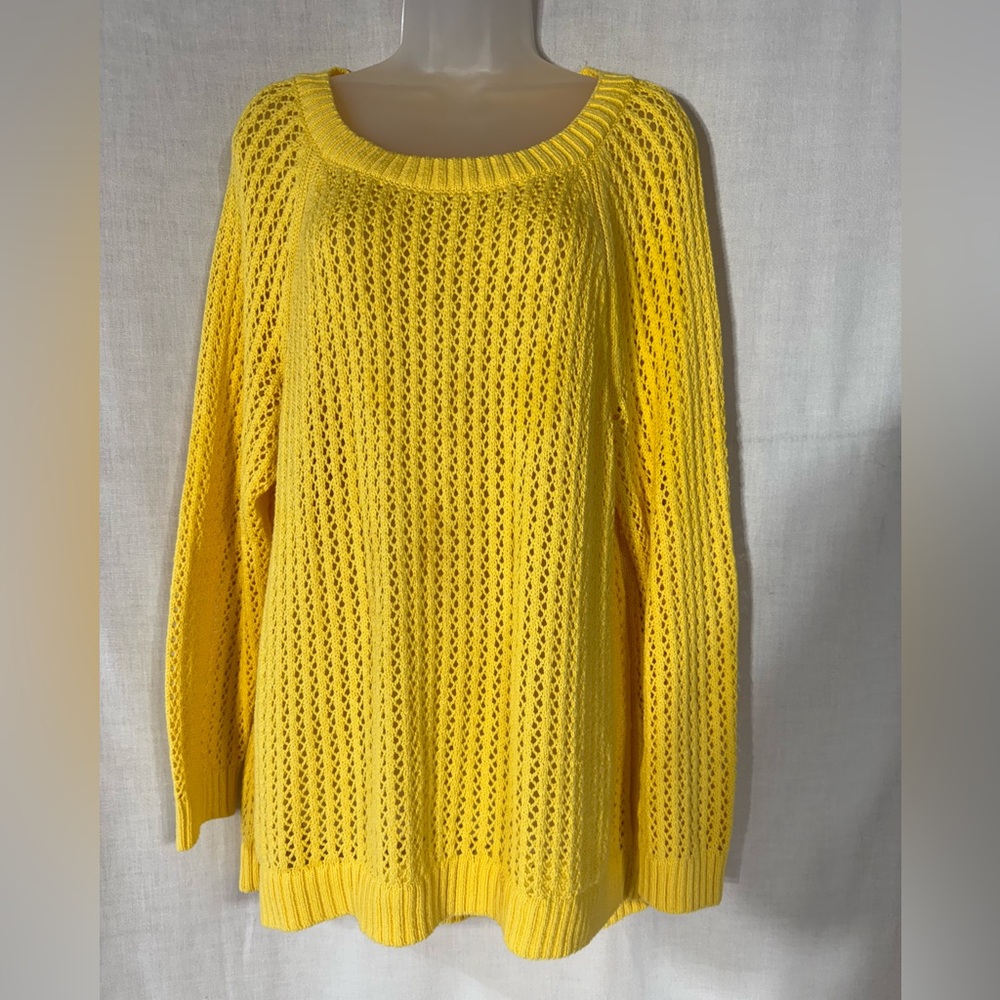 Talbots Yellow Knit Women's Sweater Size 2X